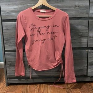 Pink long sleeve shirt